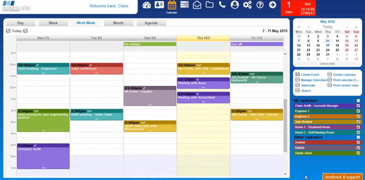 DRAG & DROP CALENDAR